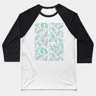 Watercolor branches - pastel green and very peri Baseball T-Shirt